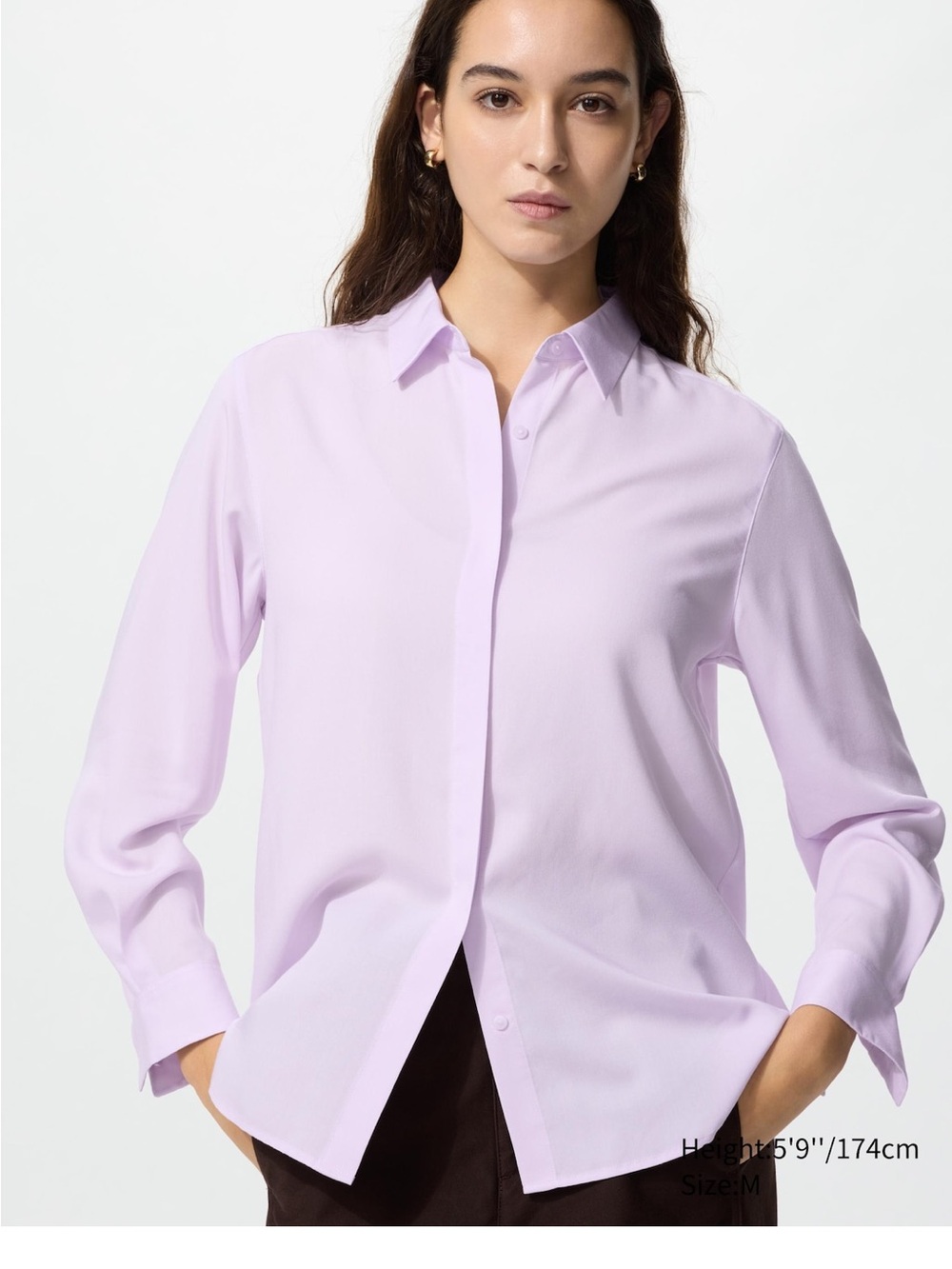 *like new* Uniqlo Rayon Lavender Blouse XS